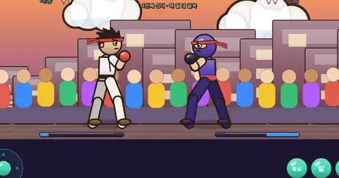 필살 격투 게임 화면