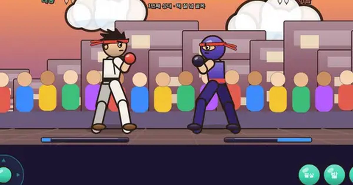 필살 격투 게임 화면
